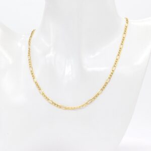 18K 3mm Figaro Necklace