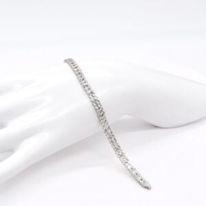18K WG Stylish Diacut Bracelet