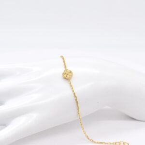 21K 8 mm Clover Bracelet