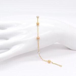 18K Tricolour Bubble Bracelet