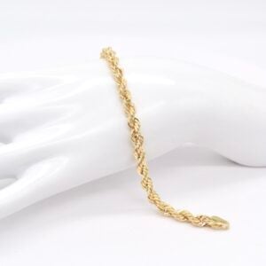 18K 5.5 mm Rope Bracelet