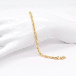 18K 4 mm Rope Bracelet