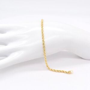 18K 3mm Rope Bracelet
