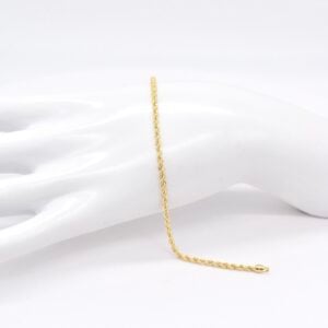 18K 2.5mm Rope Bracelet
