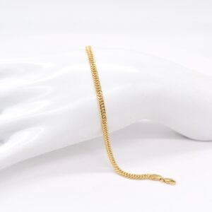 18K 3.5mm Curb Chain Bracelet