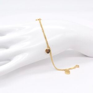 18K Heart Charm Bracelet