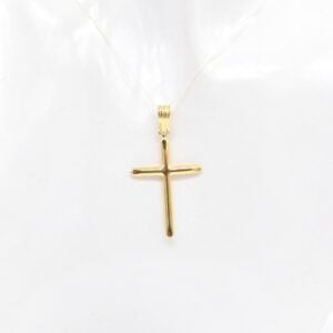 18K Plain Cross Pendant