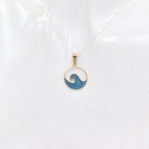 18K Ocean Wave Pendant