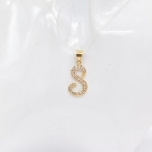 18K Yellow Gold "S" Pendant